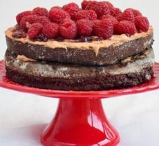 Peanut Butter Cake with Wild Berries Jam