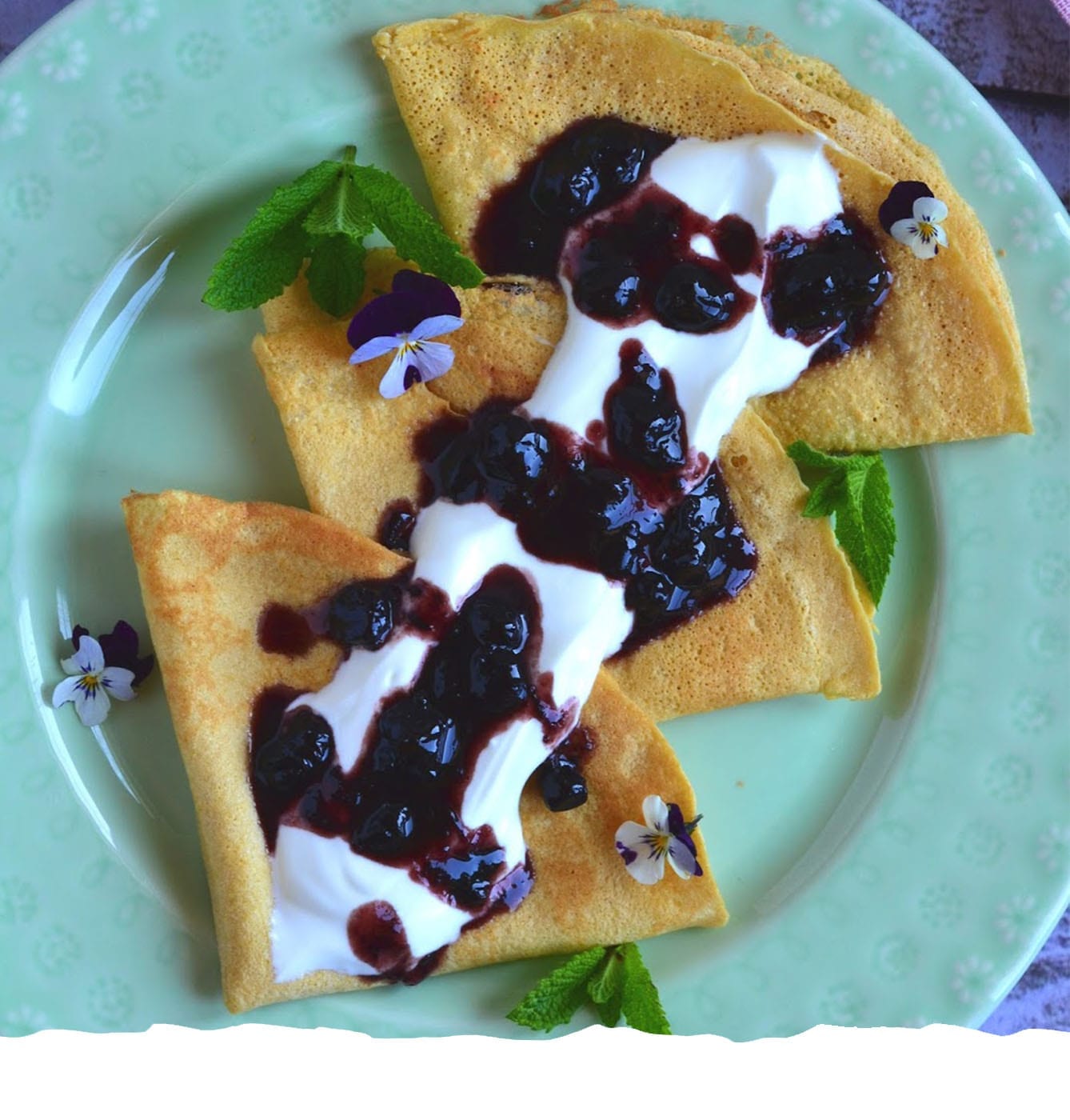 Gluten Free Crepes with Natura Blueberry Jam Mobile