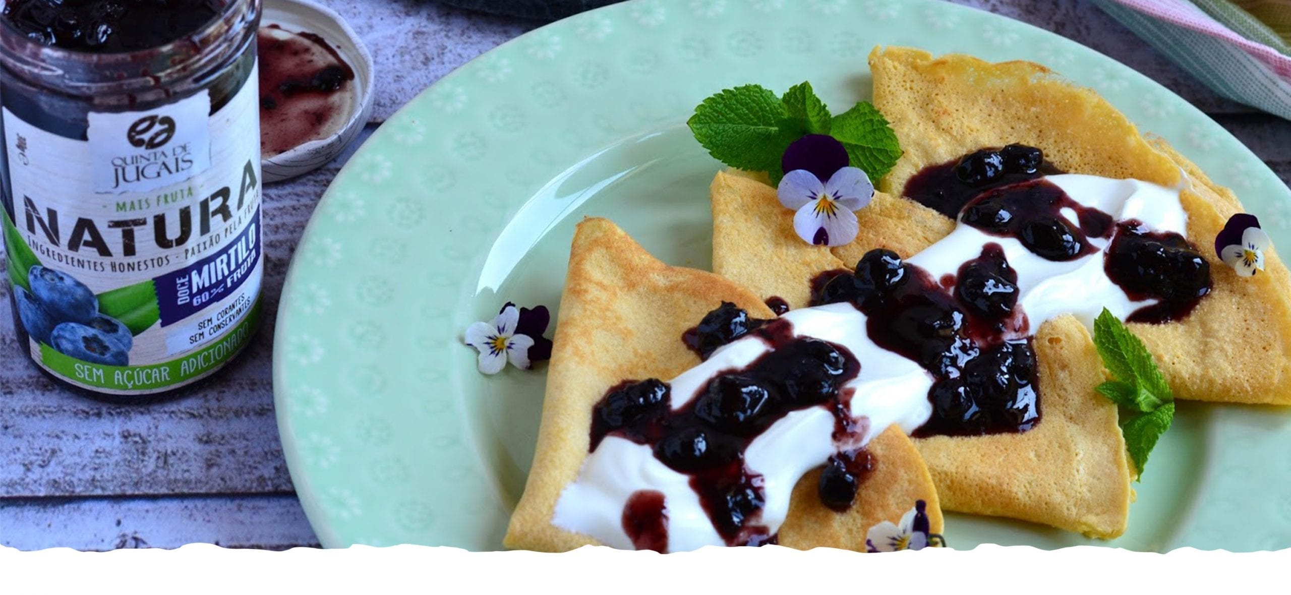 Gluten Free Crepes with Natura Blueberry Jam