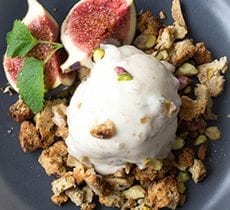 Ice Cream with Fig and Walnuts Jam