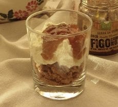 Dessert of Mascarpone and Fig with Walnuts Jam