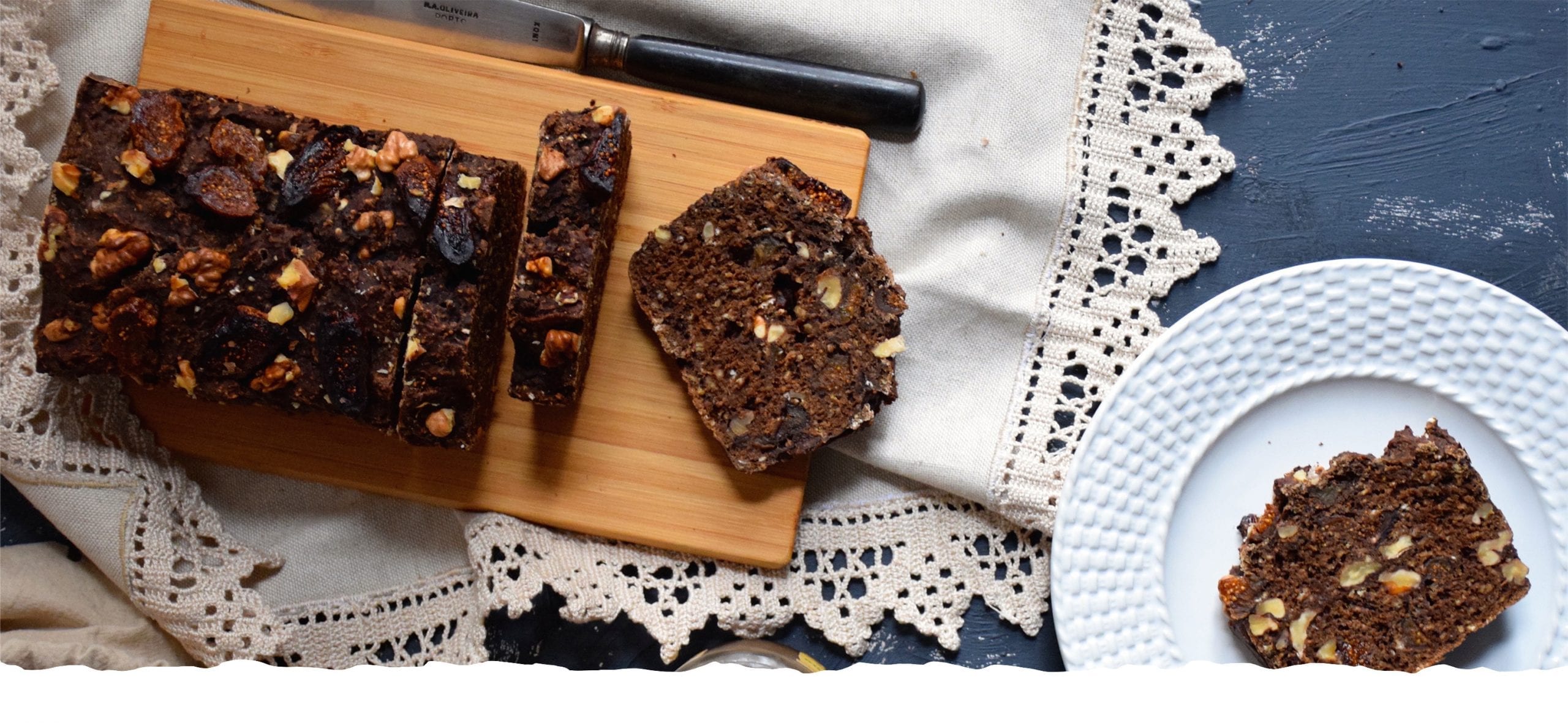 Carob Bread with Fig and Walnuts