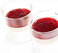 Pudding with Strawberry Jam